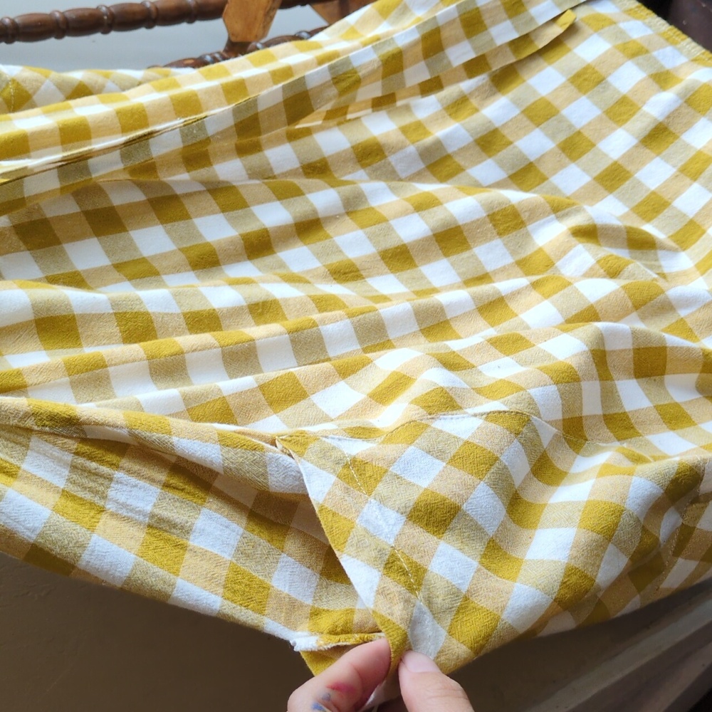 Cotton Gingham Pinafore Dress - Picture 4 of 6